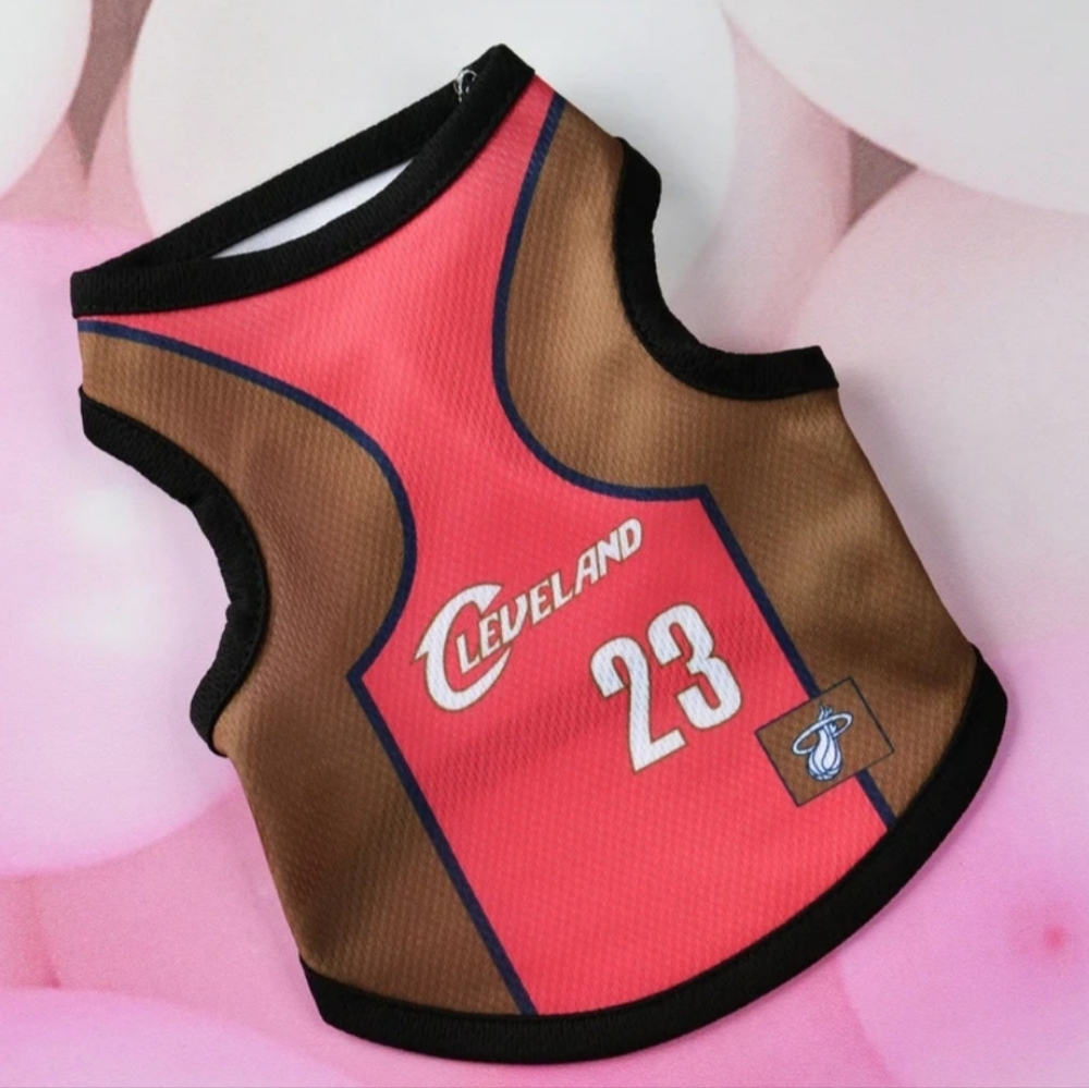 Cleveland‎ Pet Jersey in Red and Brown